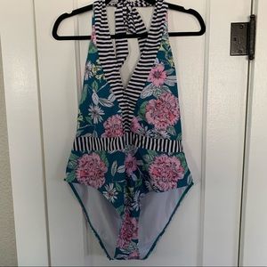 Floral Halter Swimsuit